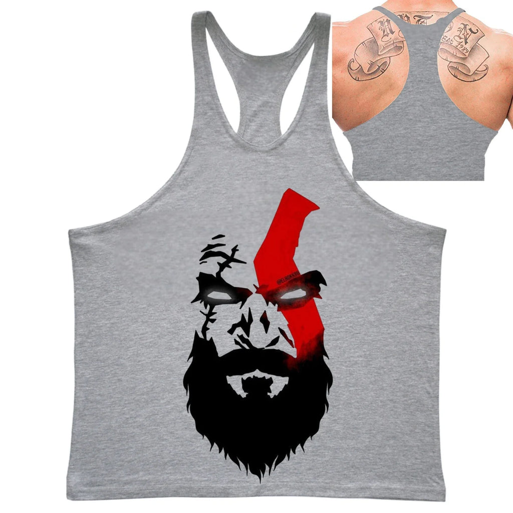 Spartan Print Men's Gym Tank Tops