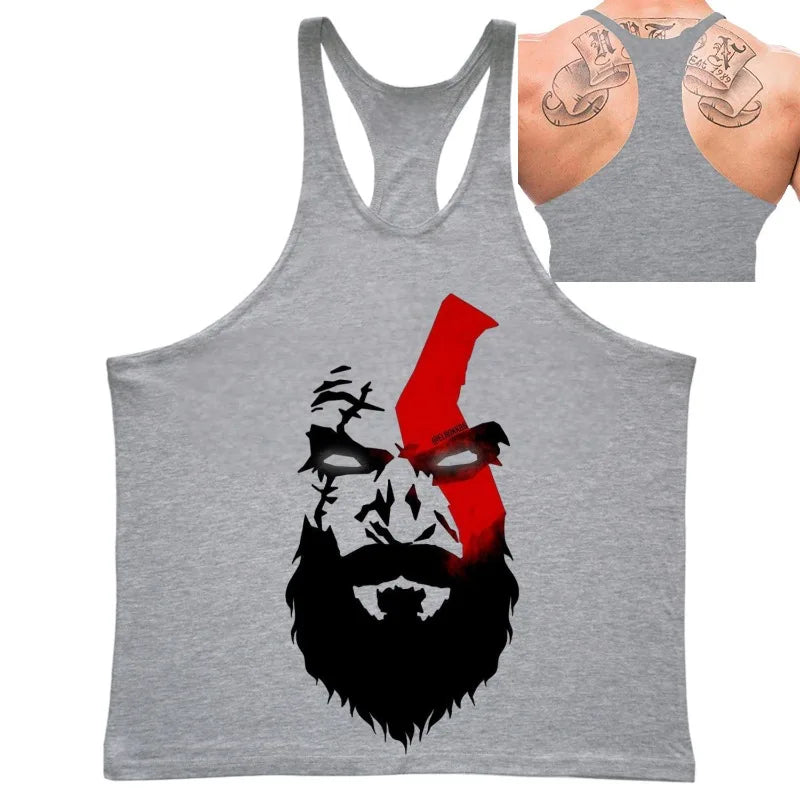 Spartan Print Men's Gym Tank Tops