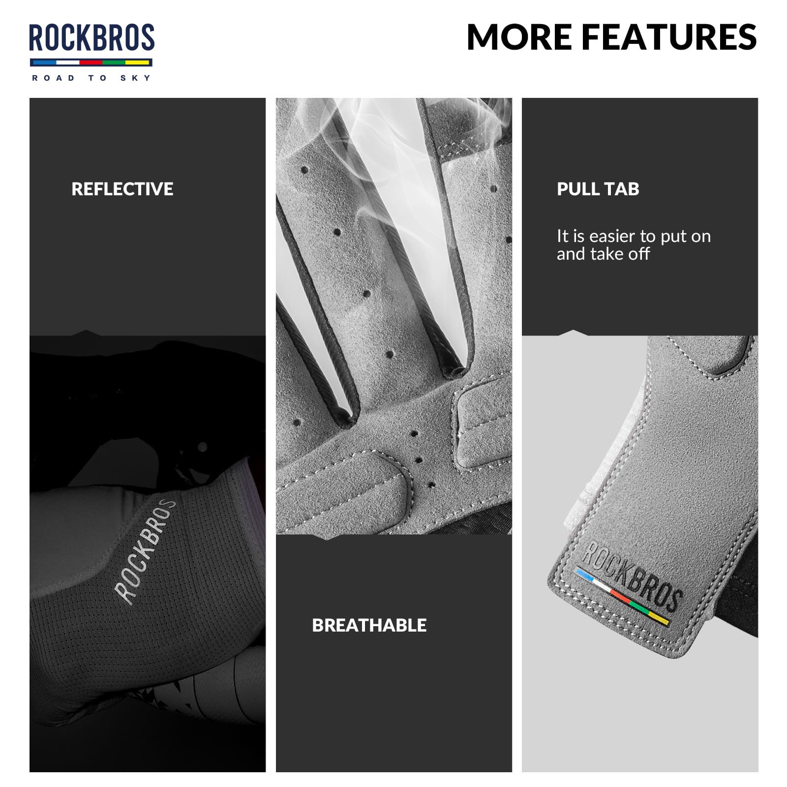 ROAD TO SKY Breathable Anti-Slip Full Finger Cycling Gloves